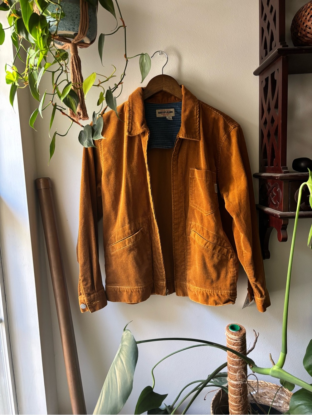 Vintage Guess Unisex Corduroy Jacket - Rust